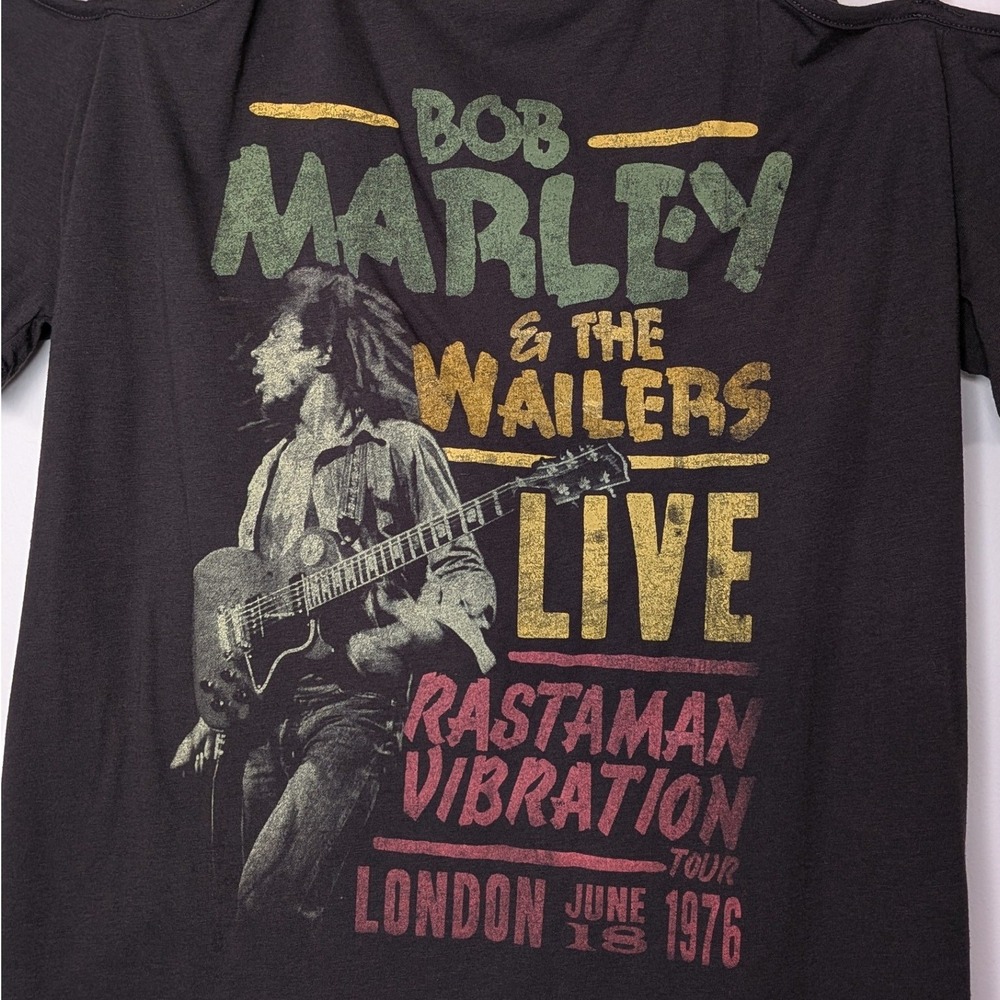 Zion Rootswear Bob Marley & The Wailers O Ring Open Shoulder Short Sleeve Tee 2X - Picture 3 of 6
